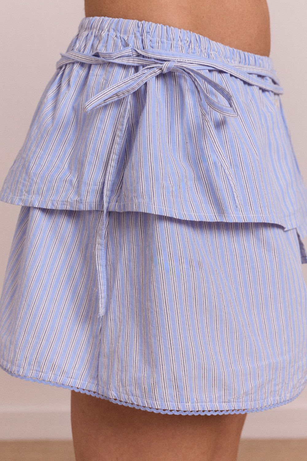 inka mini skirt - mini blue stripe