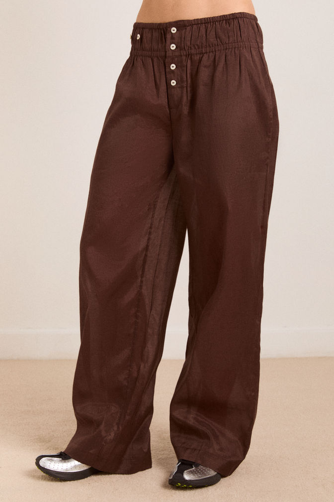 paula sarong trousers - sheer choc