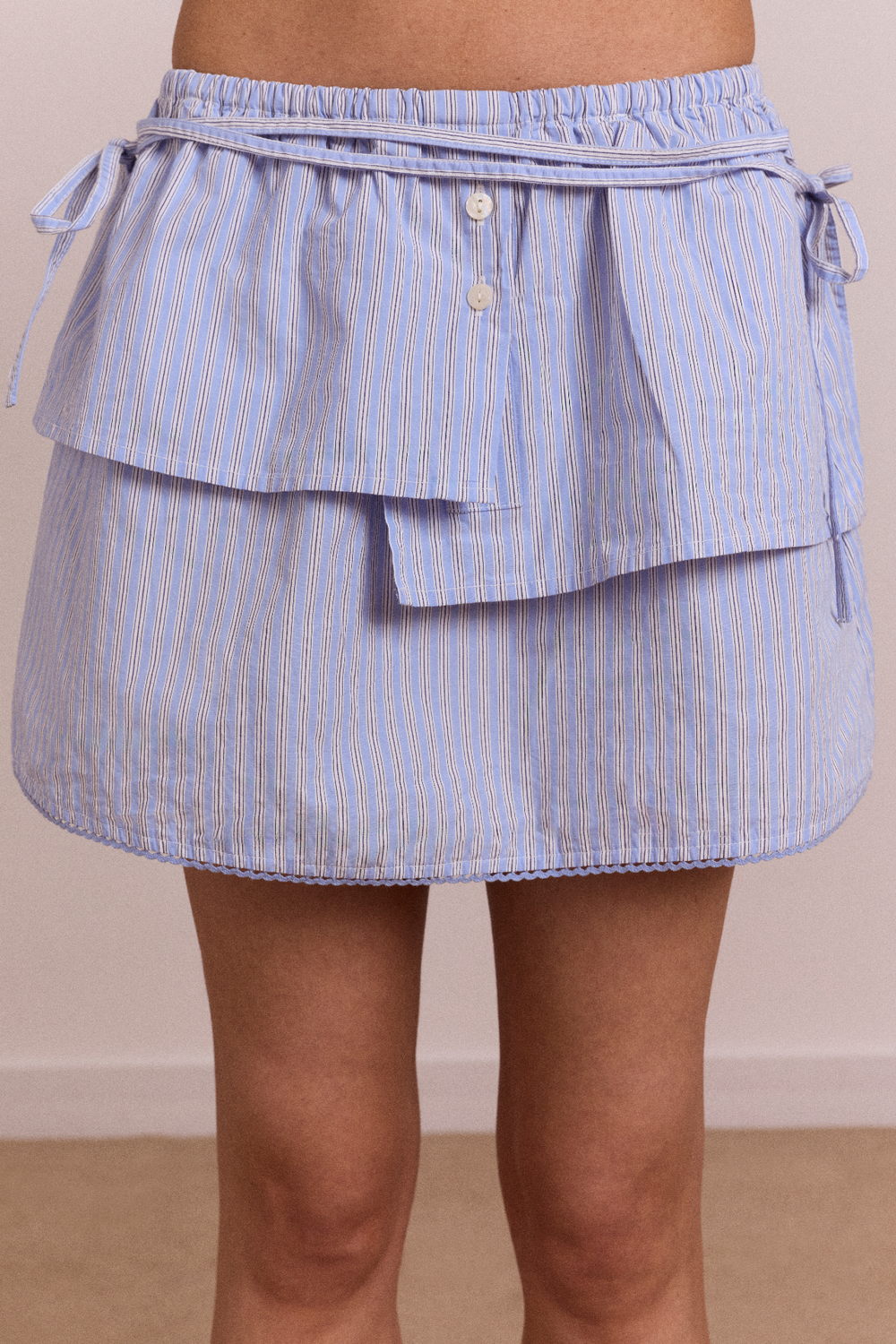 inka mini skirt - mini blue stripe