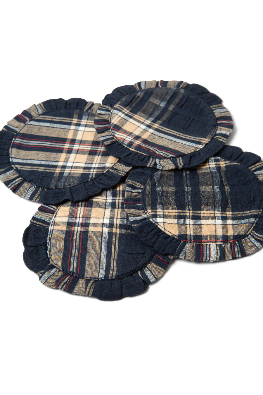 FRILL COASTER SET OF 4 IN CHECK