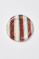 hand painted stripe saucer