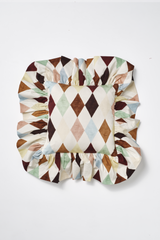 frilly cushion - harlequin