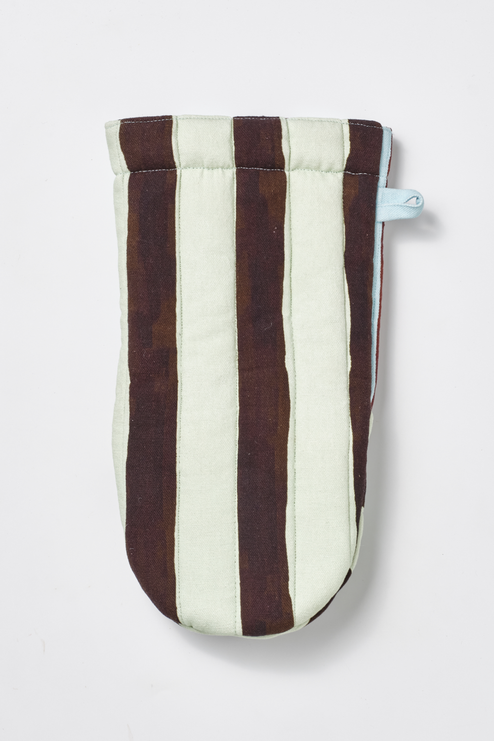 single oven glove - mixed stripe