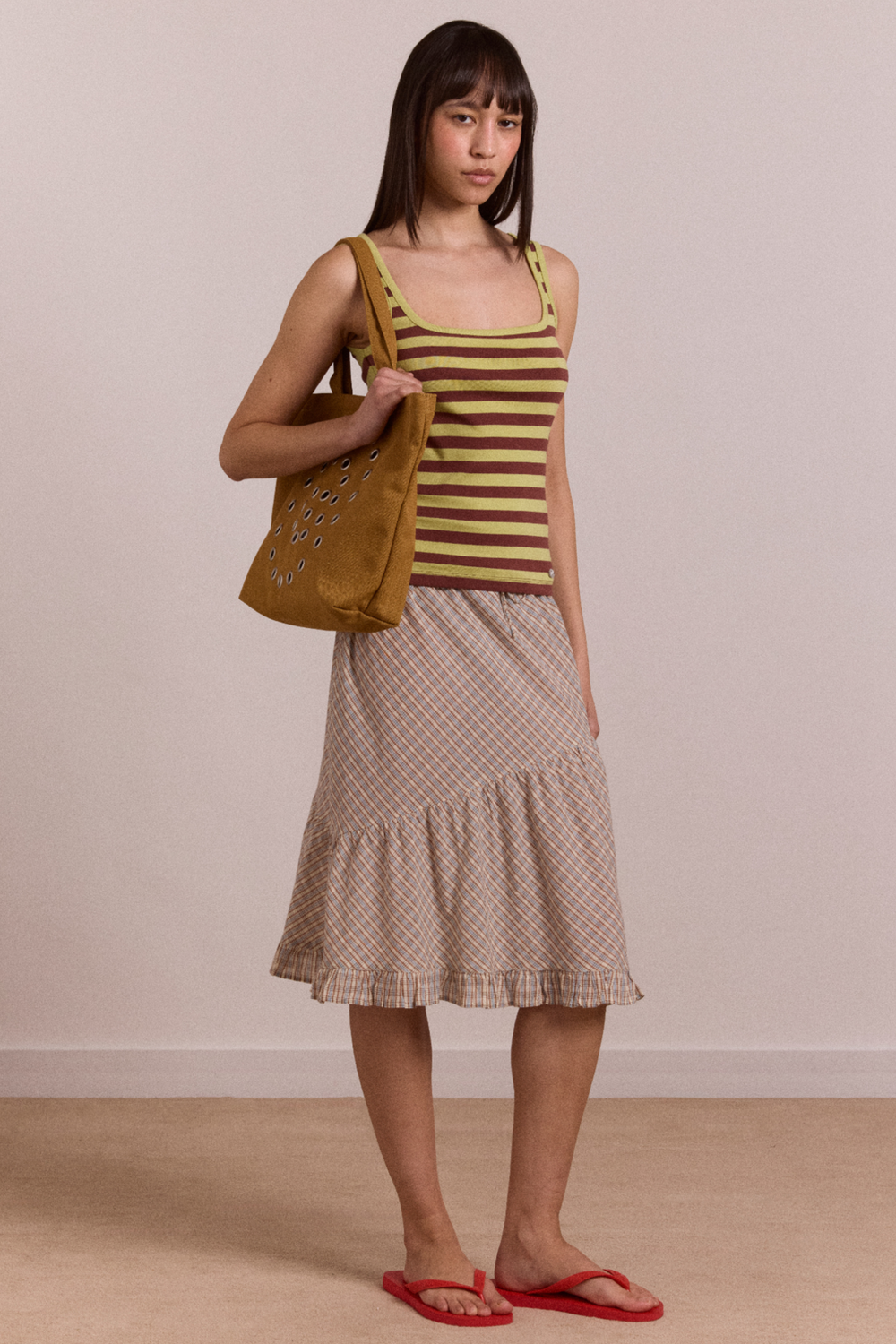 sigourney skirt - ginger check