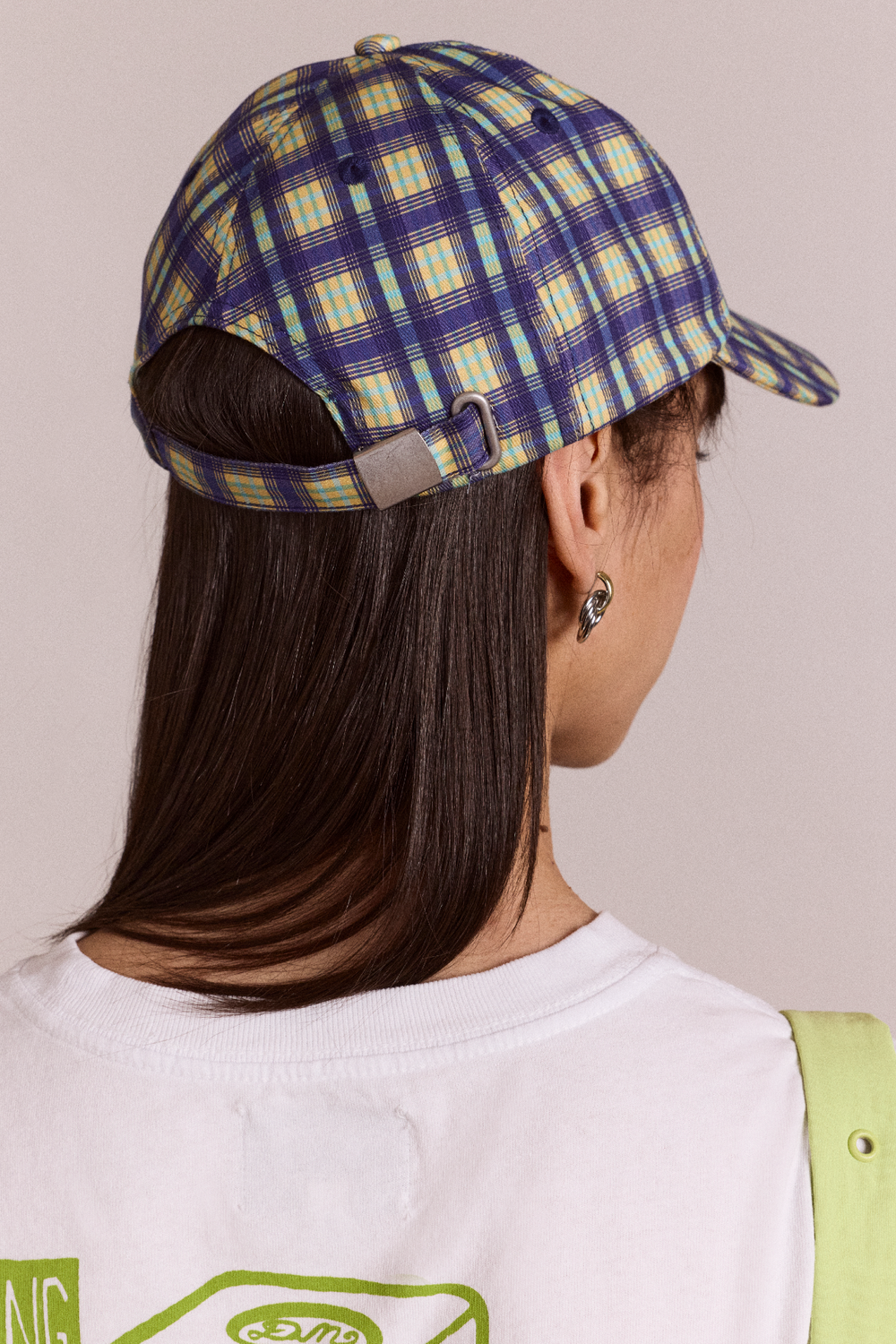 damson madder cap - tomboy check