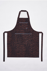 scallop apron - dark leopard