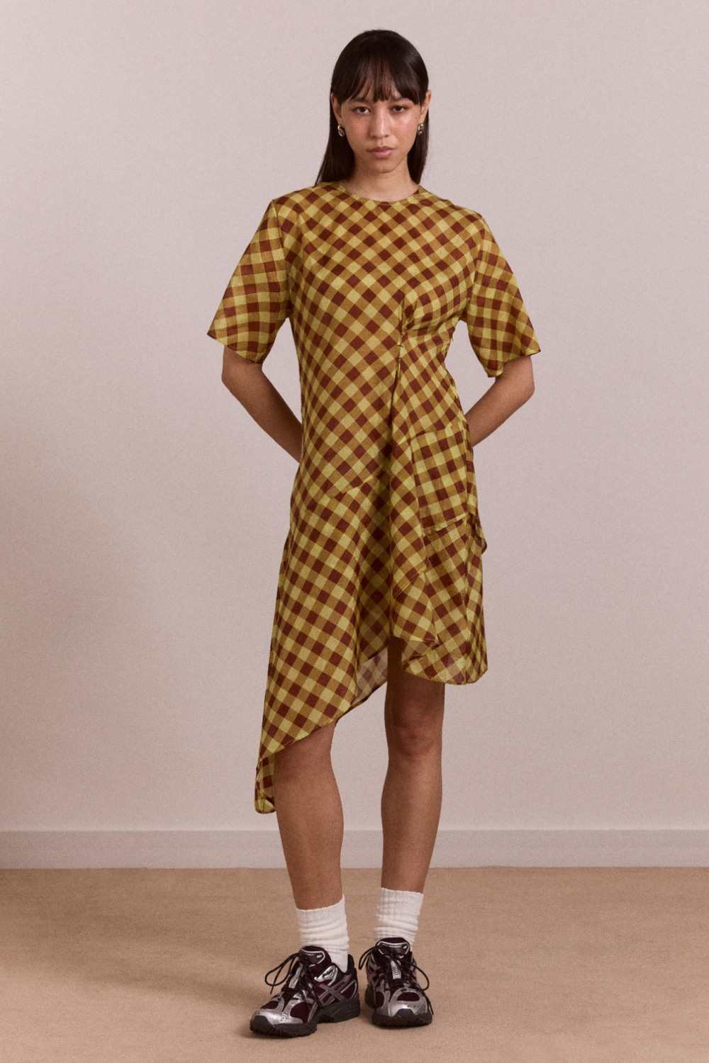 Damson Madder Harmony Midi Dress in Yellow,Rust - Size US 4/ UK 8 Damson Madder Harmony Midi Dress in Yellow,Rust - Size US 4/ UK 8