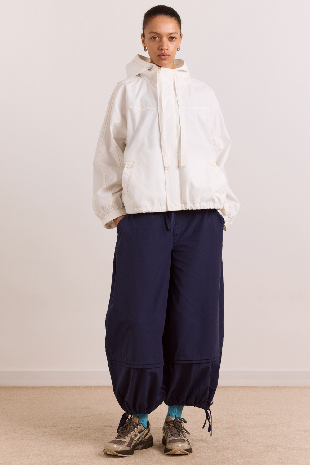 blake hooded jacket - ecru