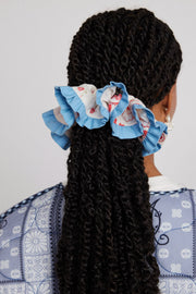 frill scrunchie in hanky heart print