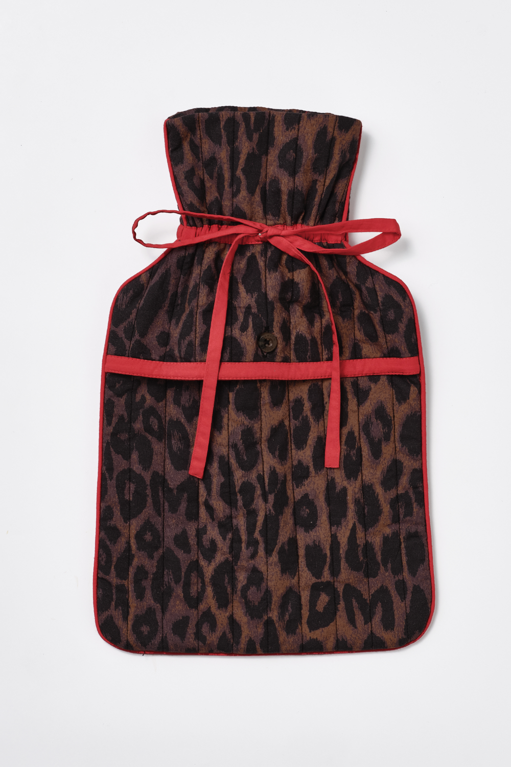 hot water bottle cover - dark leopard