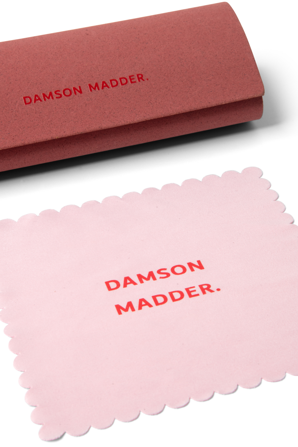 wavey temple sunglasses - crystal red