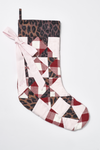 xmas stocking - leopard patchwork