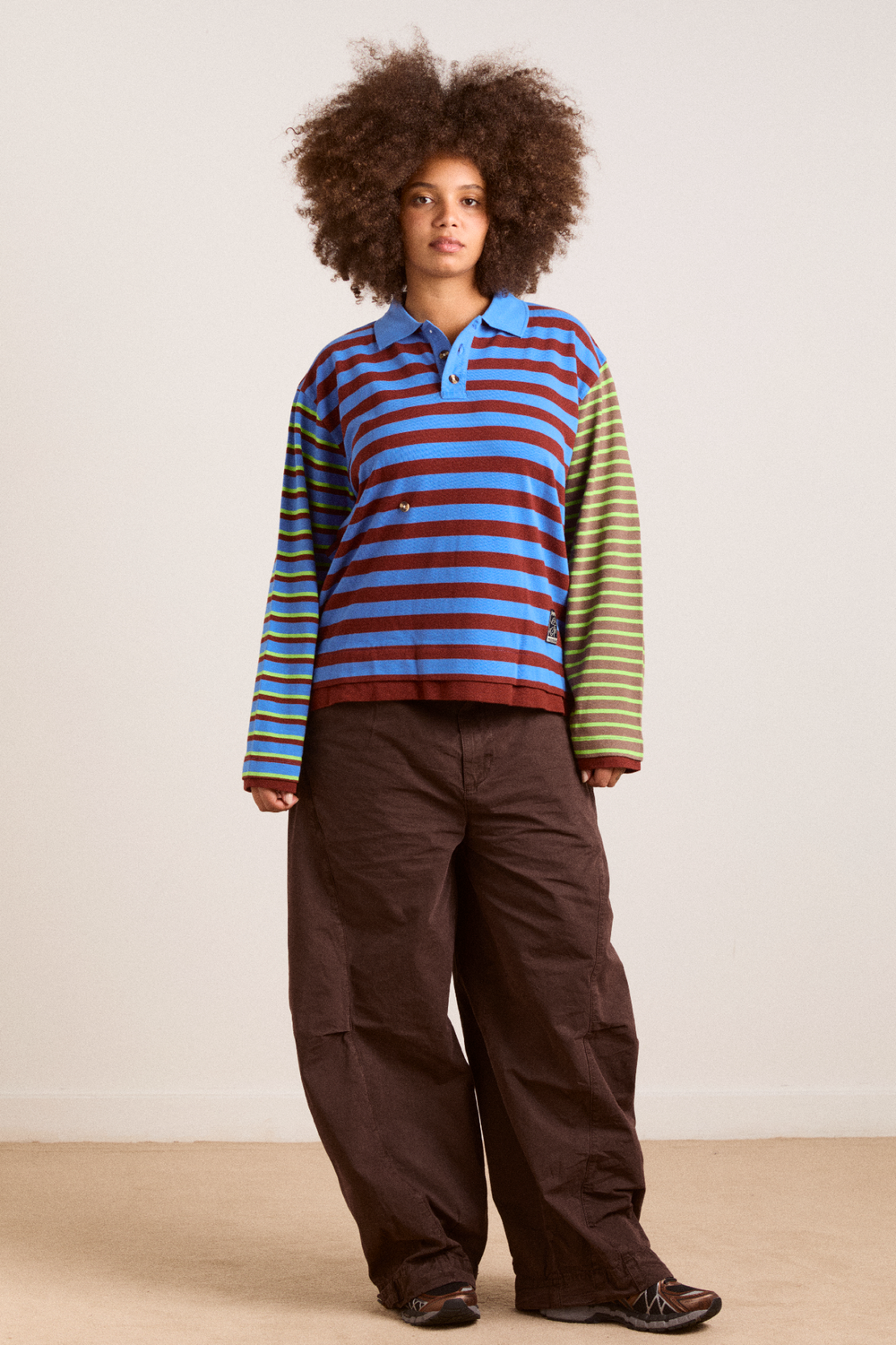noah cinch layered rugby - blue pop stripe