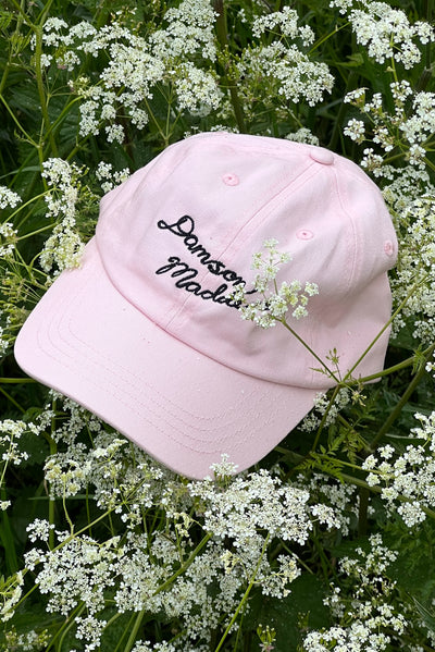 pink embroidered cap