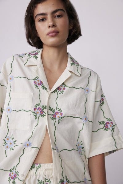 tablecloth embroidered shirt