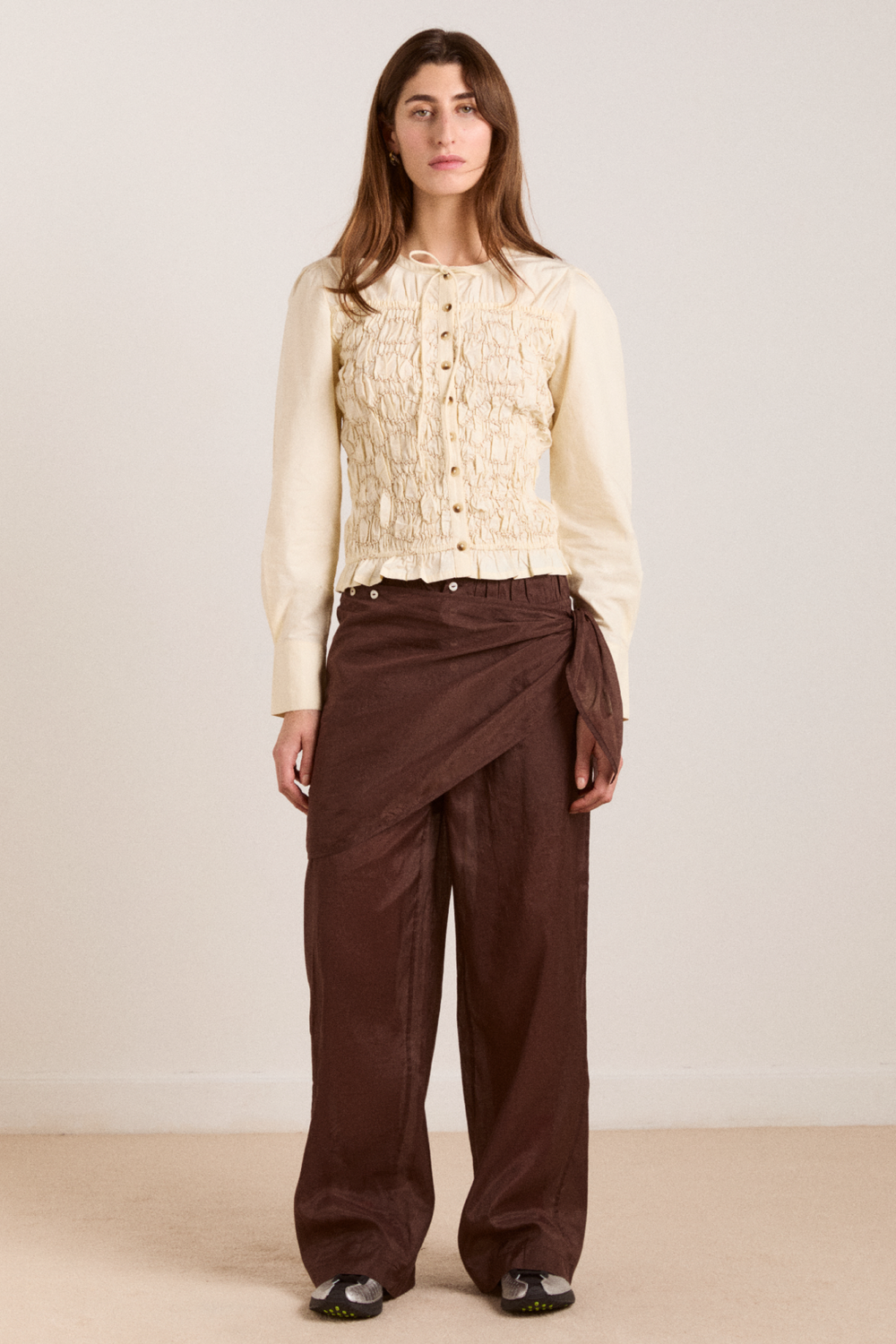 paula sarong trousers - sheer choc