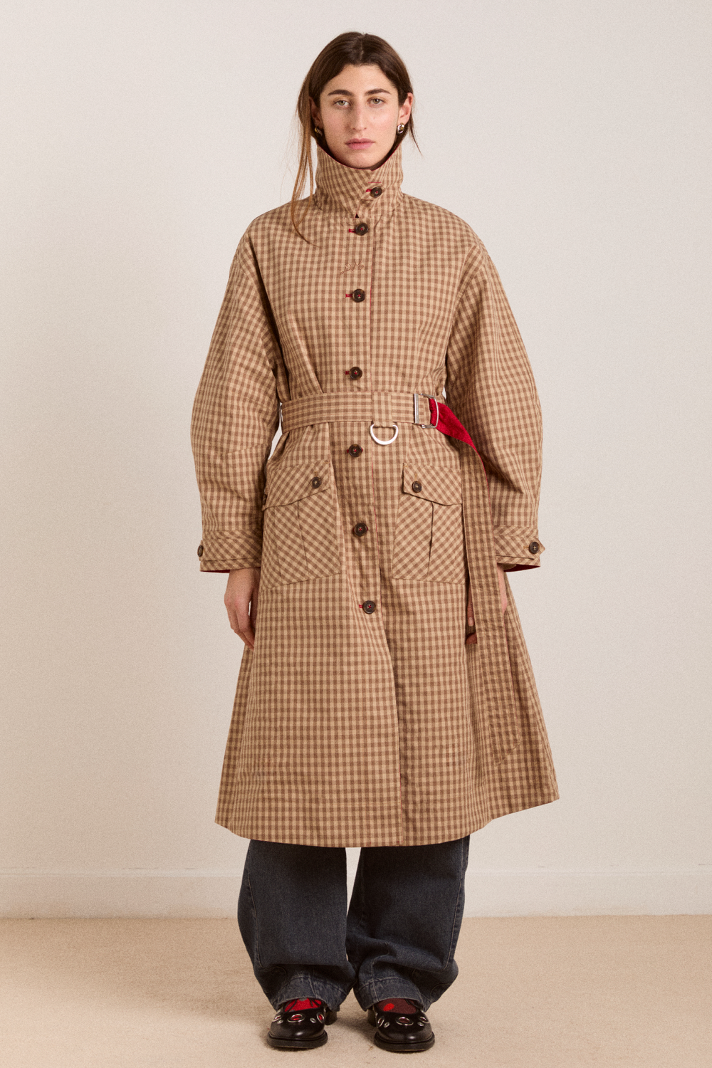 Anja Reversible Shower-Proof Trench – Damson Madder Anja Reversible Shower-Proof Trench – Damson Madder