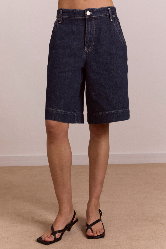annie denim shorts - indigo