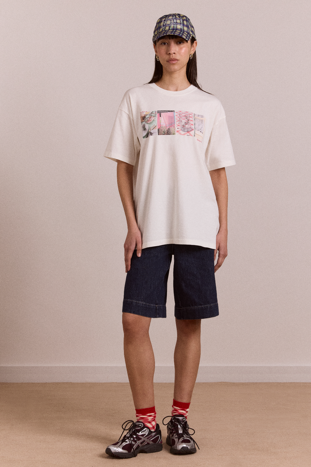 slow life crossword graphic tee - ecru