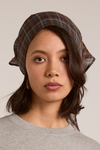 sheer head scarf multi check