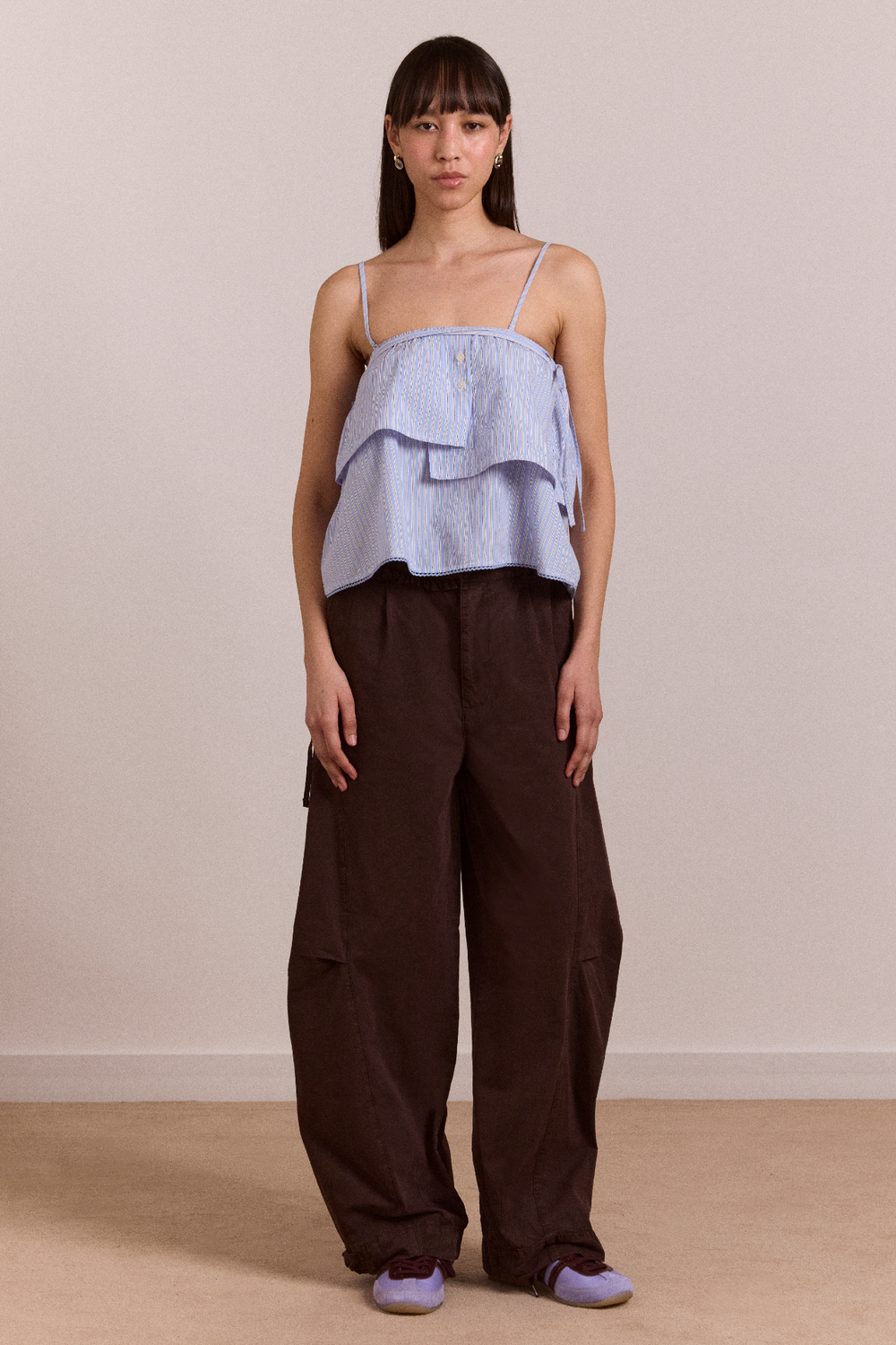 inka mini skirt - mini blue stripe