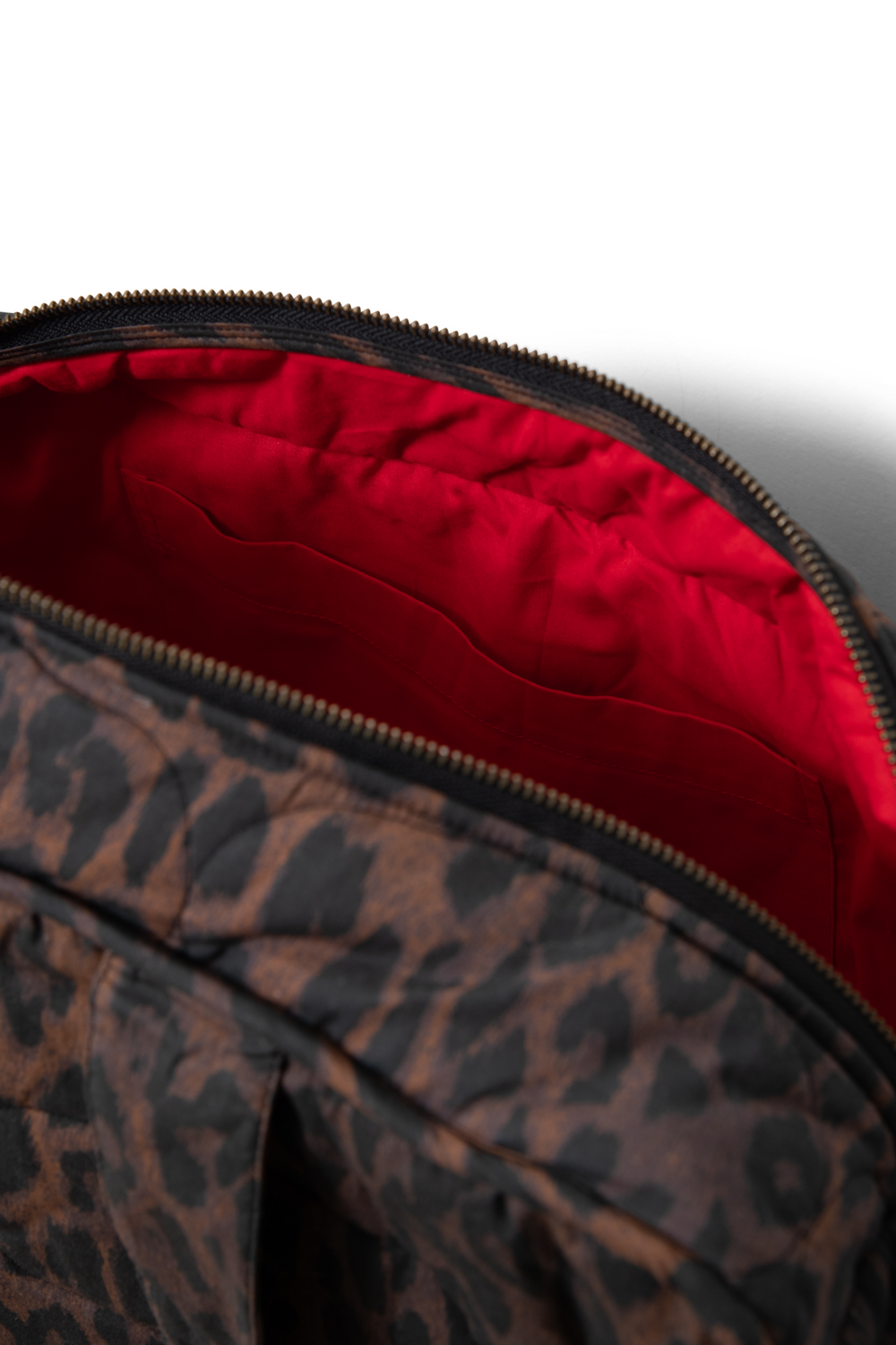 dark leopard quilted tote bag