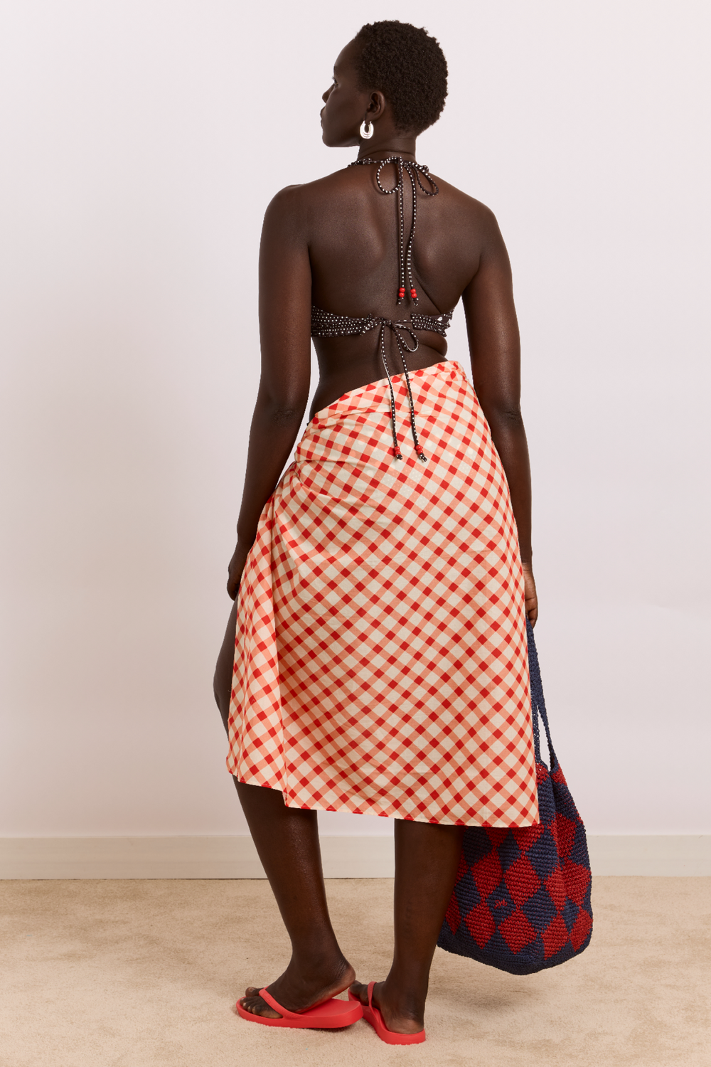 sarong - red gingham