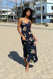 beach flower slip dress