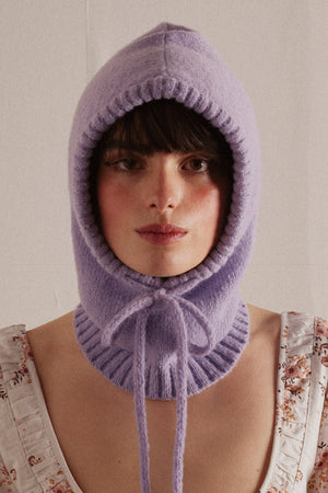 LILAC HOOD WITH TIE
