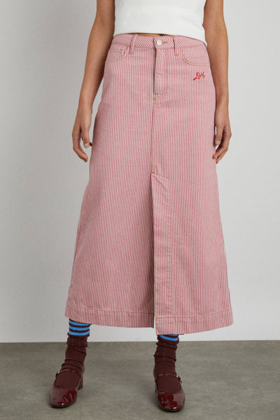 hickory skirt - pink stripe – Damson Madder