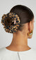 shirred garter scrunchie in leopard