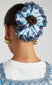 broderie edge oversized scrunchie in blue