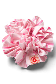 shirred garter scrunchie in stripe