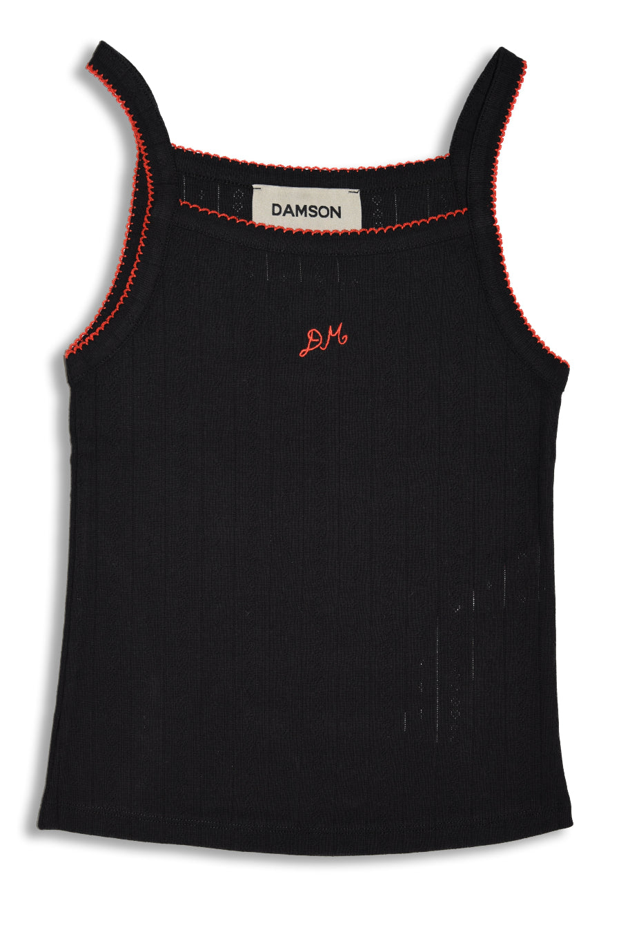 Dm Cami Top Black Pointelle Damson Madder dm-cami-top-black-pointelle-damson-madder