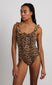 cheyenne shirred ruffle swimsuit - leopard