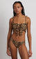 classic shirred bikini bottom - leopard