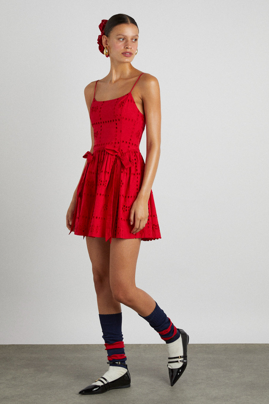 penelope mini - red broderie