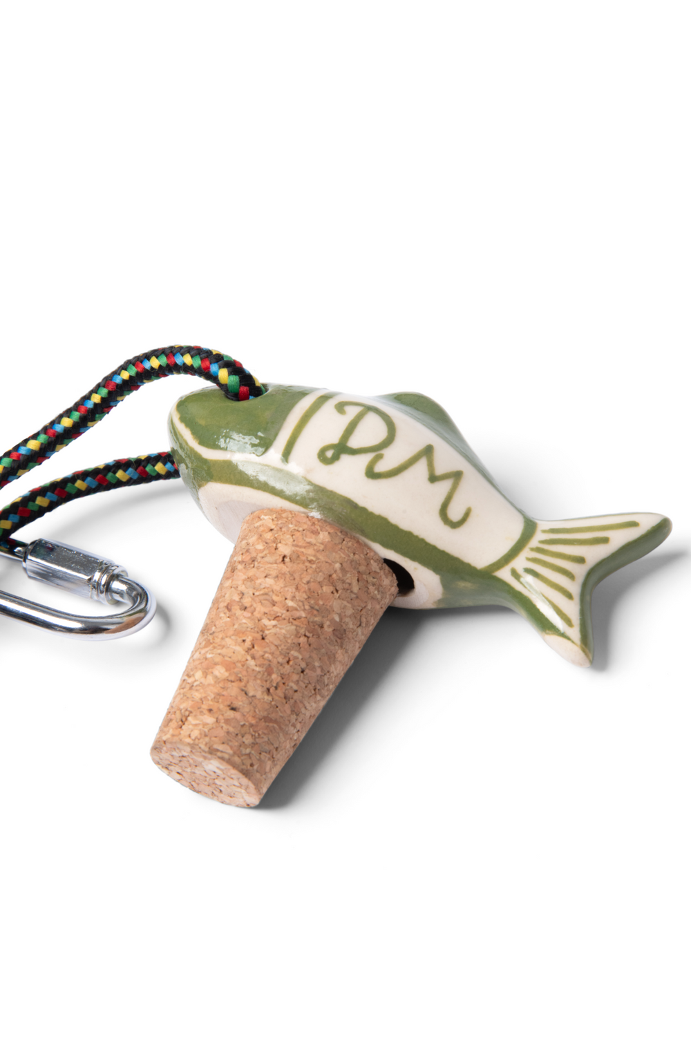 hand painted ceramic fish bottle stop