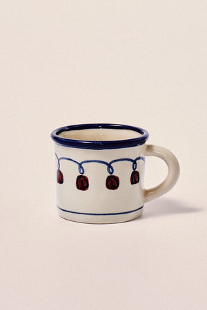 Hand Painted Ceramic Swirl Espresso Mug