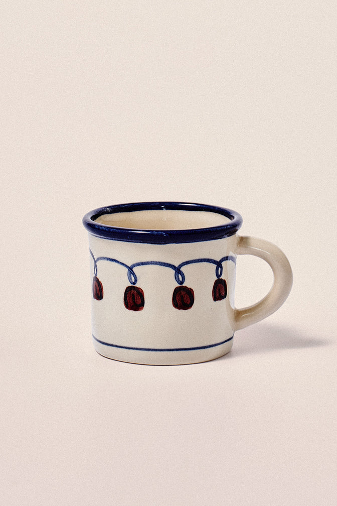 Hand Painted Ceramic Swirl Espresso Mug