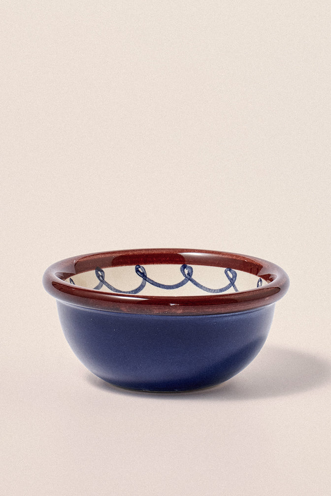 Hand Painted Ceramic Set Of Two Snack Bowls