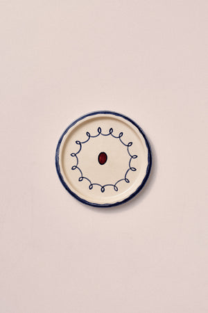 Hand Painted Ceramic Swirl Saucer