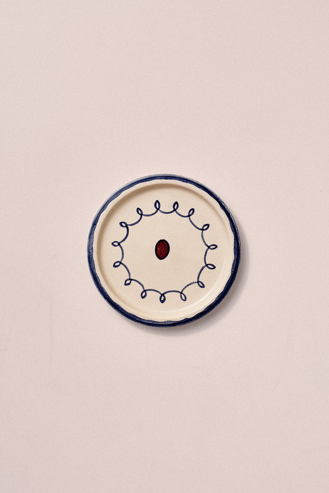Hand Painted Ceramic Swirl Saucer