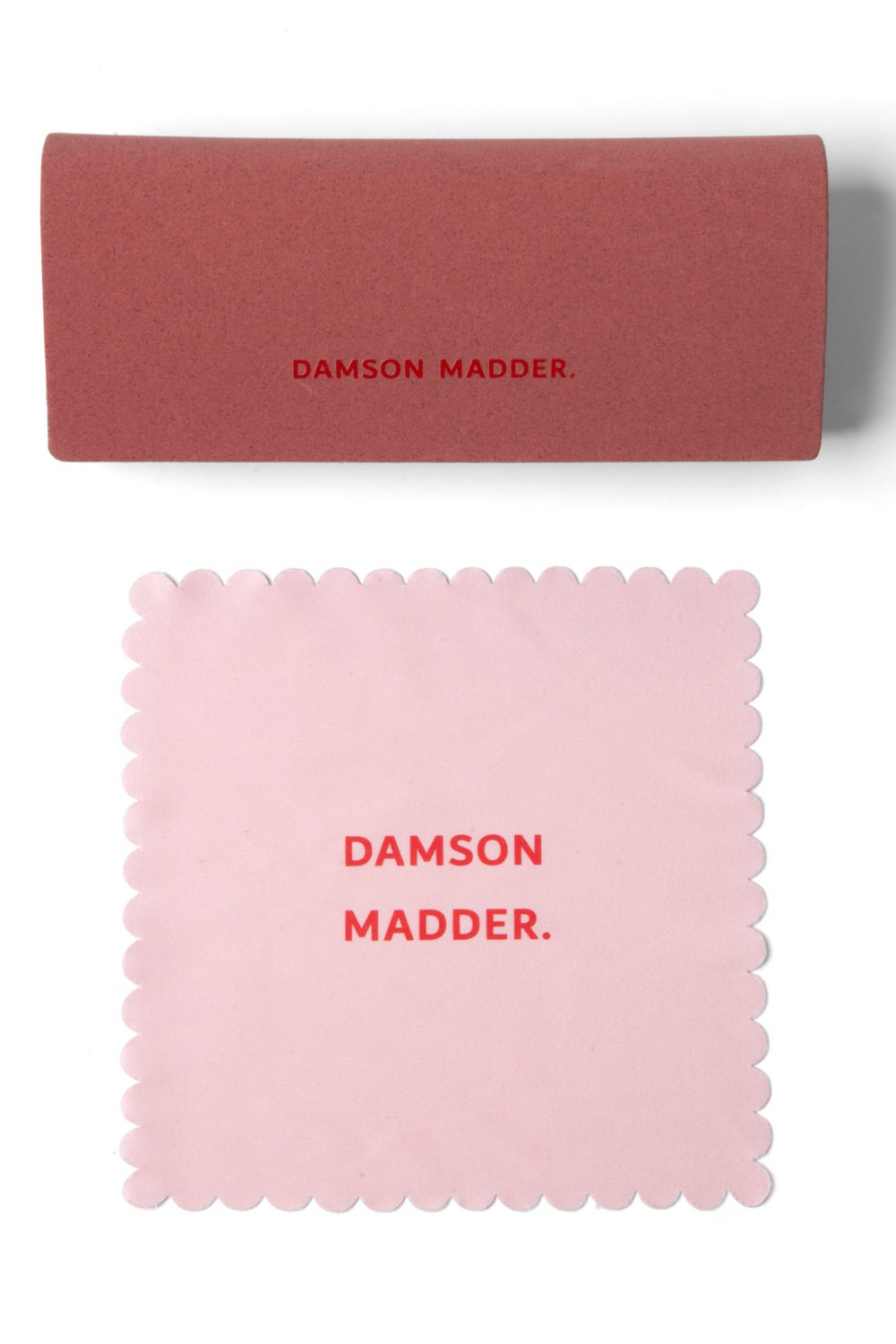 wavey temple sunglasses - crystal red