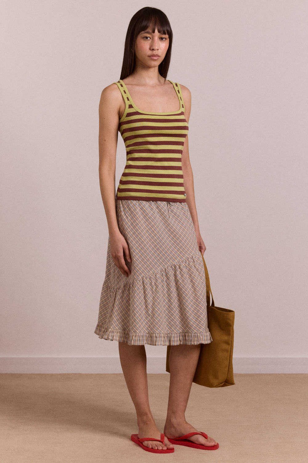 sigourney skirt - ginger check