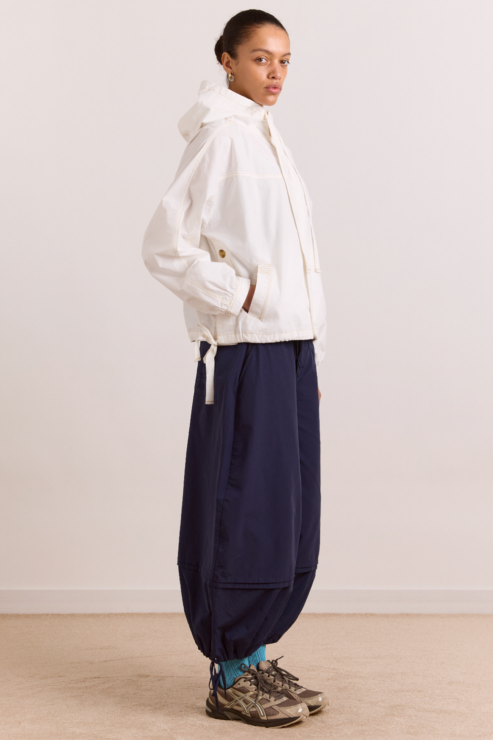 blake hooded jacket - ecru