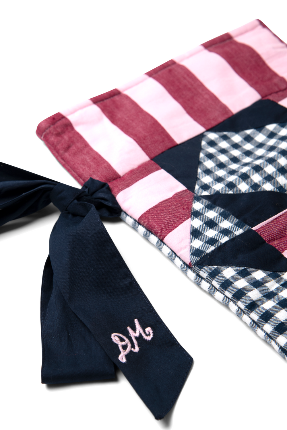 xmas stocking - blue patchwork