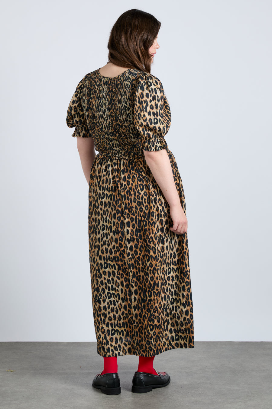 bluebelle midi dress - leopard – Damson Madder