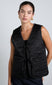 arte reversible gilet - black & pink satin