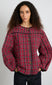 macy quilted jacket - red check